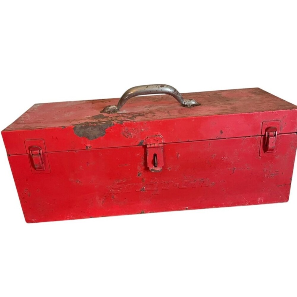 Snap-on KRA-25A Tool Box 20 in Red Metal With KTA-3A Tray Side Handles Vintage